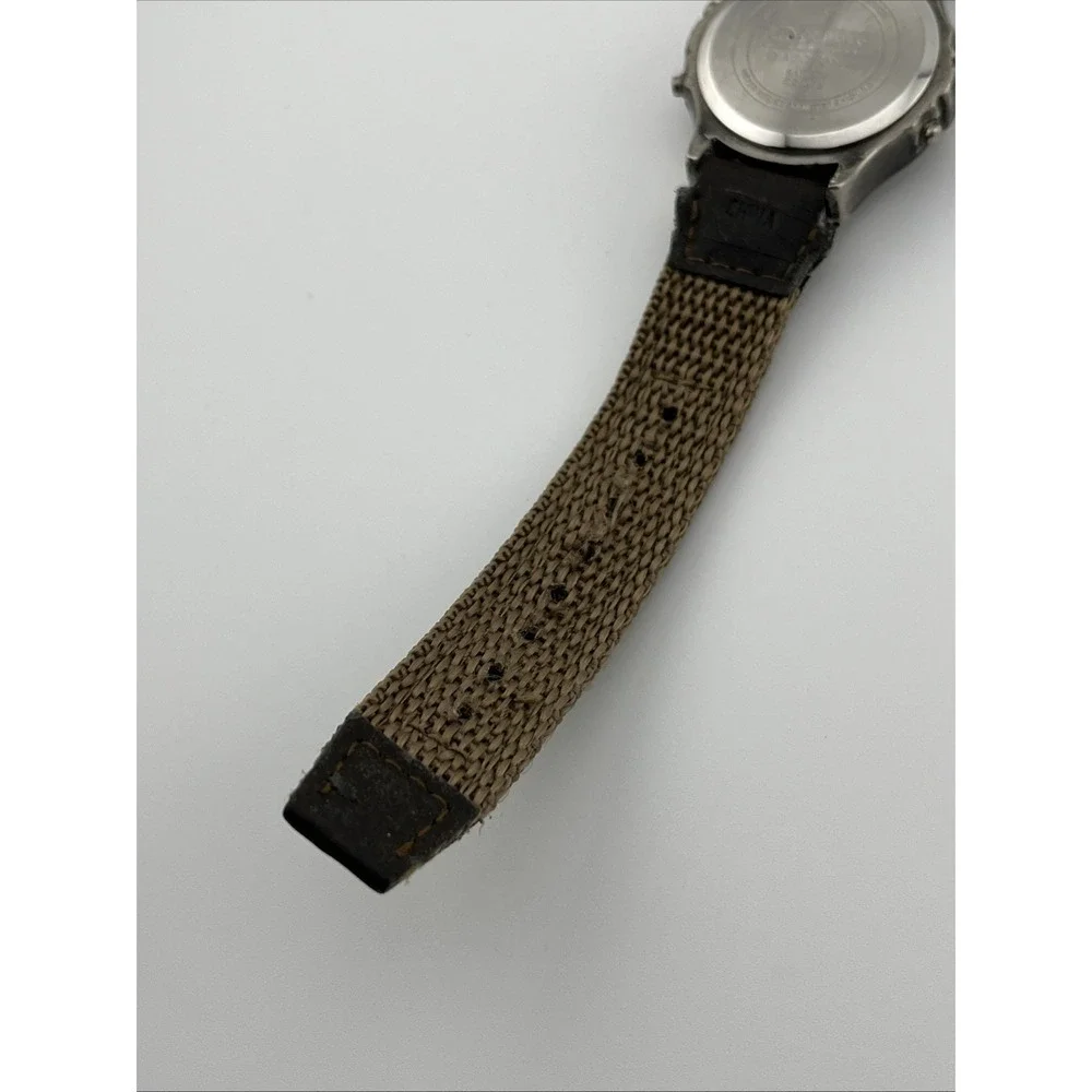 Vintage ABC Sports Watch Women 33mm Case Brown Nylon Band-‎ New Battery